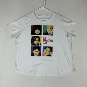 The Breakfast Club Movie T-Shirt Womens Size 2X White Ferris Bueller Collage Tee